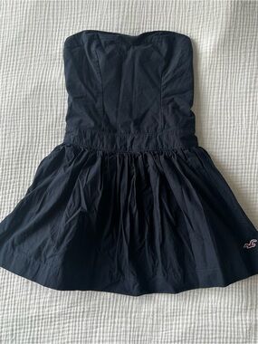 Hollister Y2K Strapless Navy Blue Skater Dress